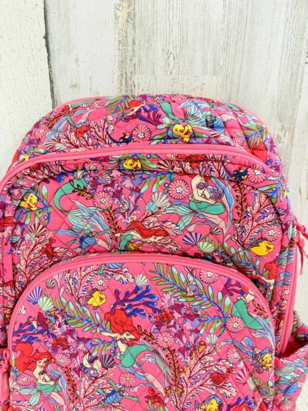 Vera Bradley Disney Ariel's Pink Lagoon Large Backpack NWT